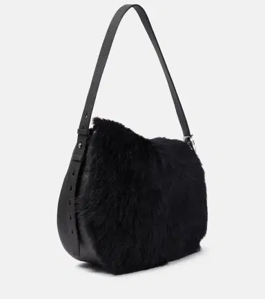 Burberry Knight Medium leather and shearling shoulder bag | Thumbnail 5 Burberry Knight Medium leather and shearling shoulder bag | Thumbnail 5