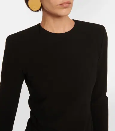 Victoria Beckham Wool crepe midi dress | Thumbnail 5 Victoria Beckham Wool crepe midi dress | Thumbnail 5