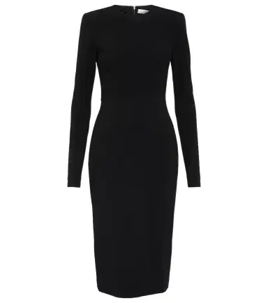 Victoria Beckham Wool crepe midi dress | Thumbnail 1 Victoria Beckham Wool crepe midi dress | Thumbnail 1