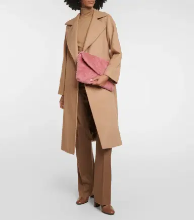 Max Mara Alpaca, wool, and silk teddy clutch | Thumbnail 2 Max Mara Alpaca, wool, and silk teddy clutch | Thumbnail 2