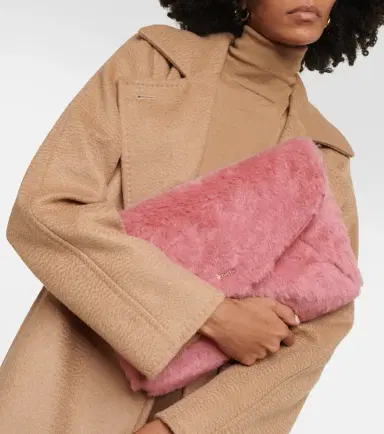 Max Mara Alpaca, wool, and silk teddy clutch | Thumbnail 3 Max Mara Alpaca, wool, and silk teddy clutch | Thumbnail 3