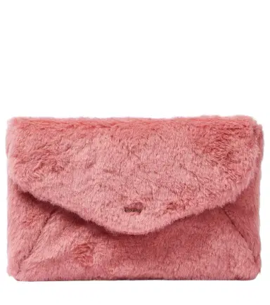 Max Mara Alpaca, wool, and silk teddy clutch | Thumbnail 1 Max Mara Alpaca, wool, and silk teddy clutch | Thumbnail 1