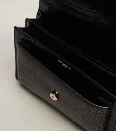Saint Laurent Sunset Medium croc-effect leather shoulder bag | Thumbnail 3 Saint Laurent Sunset Medium croc-effect leather shoulder bag | Thumbnail 3