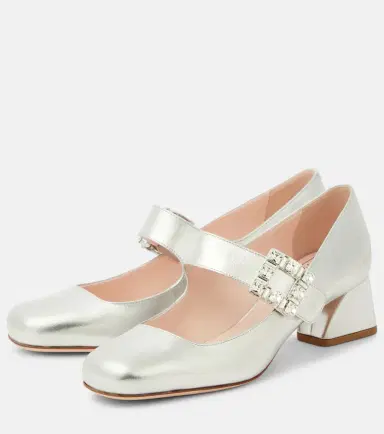 Roger Vivier Très Vivier metallic leather Mary Jane pumps | Thumbnail 3 Roger Vivier Très Vivier metallic leather Mary Jane pumps | Thumbnail 3