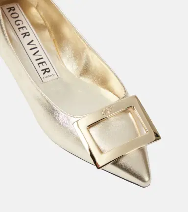 Roger Vivier Gommettine metallic leather ballet flats | Thumbnail 3 Roger Vivier Gommettine metallic leather ballet flats | Thumbnail 3
