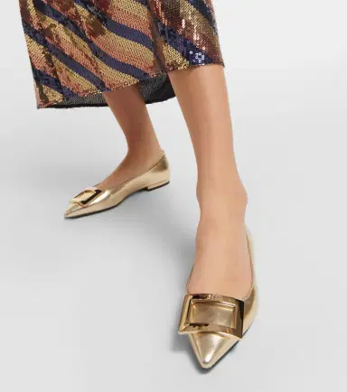 Roger Vivier Gommettine metallic leather ballet flats | Thumbnail 6 Roger Vivier Gommettine metallic leather ballet flats | Thumbnail 6