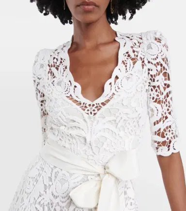 Elie Saab Lace midi dress | Thumbnail 2 Elie Saab Lace midi dress | Thumbnail 2