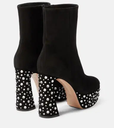 Gianvito Rossi Crystal Holly suede platform ankle boots | Thumbnail 5 Gianvito Rossi Crystal Holly suede platform ankle boots | Thumbnail 5