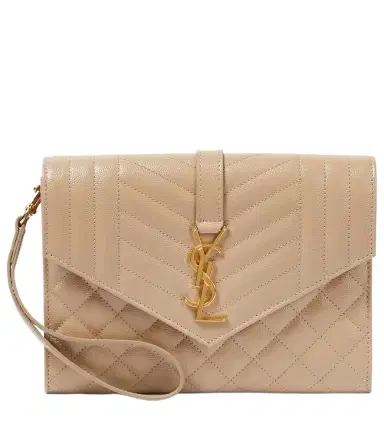 Saint Laurent Envelope matelassé leather clutch | Thumbnail 1 Saint Laurent Envelope matelassé leather clutch | Thumbnail 1