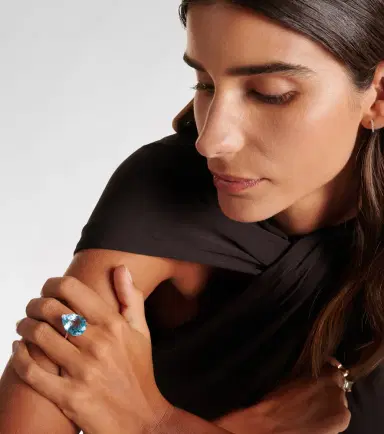 Mateo 14kt gold ring with topaz and diamonds | Thumbnail 3 Mateo 14kt gold ring with topaz and diamonds | Thumbnail 3