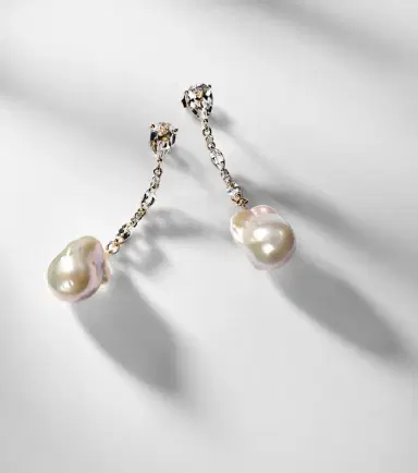 Mateo 14kt gold earrings with pearls, diamonds, and topaz | Thumbnail 3 Mateo 14kt gold earrings with pearls, diamonds, and topaz | Thumbnail 3