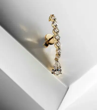 Anita Ko 18kt gold single earring with diamonds | Thumbnail 5 Anita Ko 18kt gold single earring with diamonds | Thumbnail 5