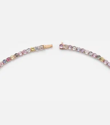 Bucherer Fine Jewellery Pastello Essentials Rivière 18kt rose gold necklace with sapphires | Thumbnail 2 Bucherer Fine Jewellery Pastello Essentials Rivière 18kt rose gold necklace with sapphires | Thumbnail 2