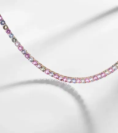 Bucherer Fine Jewellery Pastello Essentials Rivière 18kt rose gold necklace with sapphires | Thumbnail 3 Bucherer Fine Jewellery Pastello Essentials Rivière 18kt rose gold necklace with sapphires | Thumbnail 3