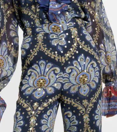 Etro Paisley silk-blend wide-leg pants | Thumbnail 3 Etro Paisley silk-blend wide-leg pants | Thumbnail 3