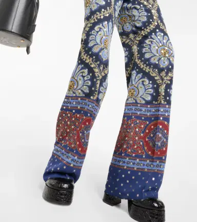 Etro Paisley silk-blend wide-leg pants | Thumbnail 4 Etro Paisley silk-blend wide-leg pants | Thumbnail 4