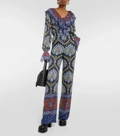Etro Paisley silk-blend wide-leg pants | Thumbnail 5 Etro Paisley silk-blend wide-leg pants | Thumbnail 5