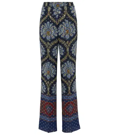 Etro Paisley silk-blend wide-leg pants | Thumbnail 1 Etro Paisley silk-blend wide-leg pants | Thumbnail 1