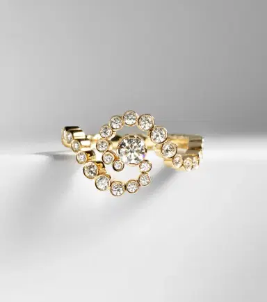 Sophie Bille Brahe Ocean de Ciel 18kt gold ring with diamonds | Thumbnail 5 Sophie Bille Brahe Ocean de Ciel 18kt gold ring with diamonds | Thumbnail 5