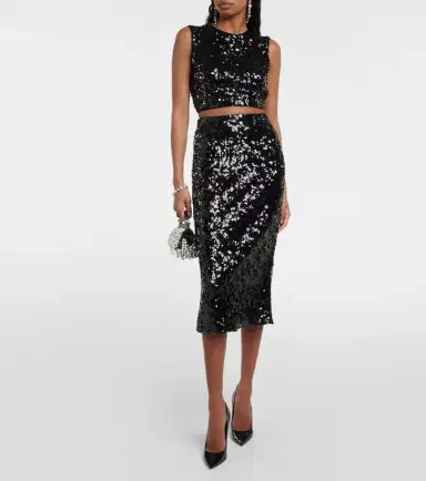 Dolce & Gabbana Sequined crop top | Thumbnail 3 Dolce & Gabbana Sequined crop top | Thumbnail 3