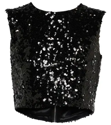 Dolce & Gabbana Sequined crop top | Thumbnail 1 Dolce & Gabbana Sequined crop top | Thumbnail 1