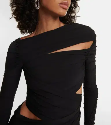 The Attico Asymmetrical draped top | Thumbnail 2 The Attico Asymmetrical draped top | Thumbnail 2