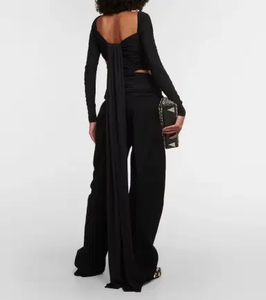 The Attico Asymmetrical draped top | Thumbnail 3 The Attico Asymmetrical draped top | Thumbnail 3