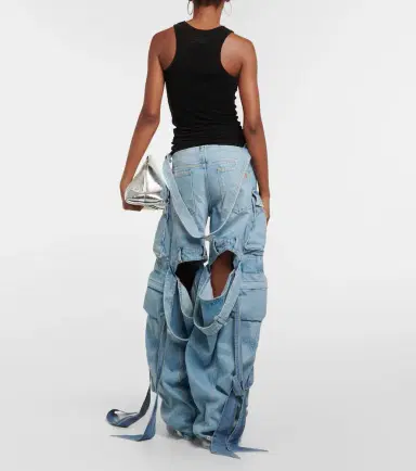 The Attico Cutout cargo jeans | Thumbnail 4 The Attico Cutout cargo jeans | Thumbnail 4