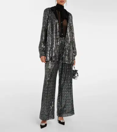 Dolce & Gabbana Floral-appliqué silk chiffon blouse | Thumbnail 2 Dolce & Gabbana Floral-appliqué silk chiffon blouse | Thumbnail 2