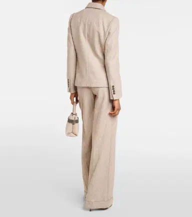 Brunello Cucinelli Chevron wool-blend blazer | Thumbnail 3 Brunello Cucinelli Chevron wool-blend blazer | Thumbnail 3