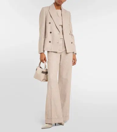 Brunello Cucinelli Chevron wool-blend blazer | Thumbnail 4 Brunello Cucinelli Chevron wool-blend blazer | Thumbnail 4