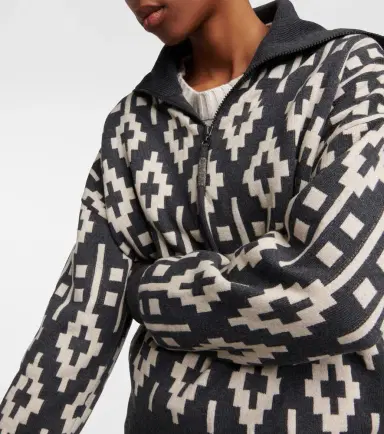 Brunello Cucinelli Vintage Jacquard wool-blend sweater | Thumbnail 3 Brunello Cucinelli Vintage Jacquard wool-blend sweater | Thumbnail 3