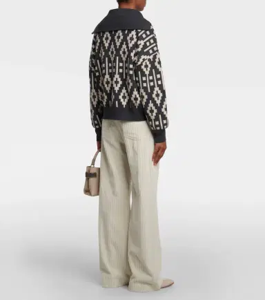Brunello Cucinelli Vintage Jacquard wool-blend sweater | Thumbnail 4 Brunello Cucinelli Vintage Jacquard wool-blend sweater | Thumbnail 4