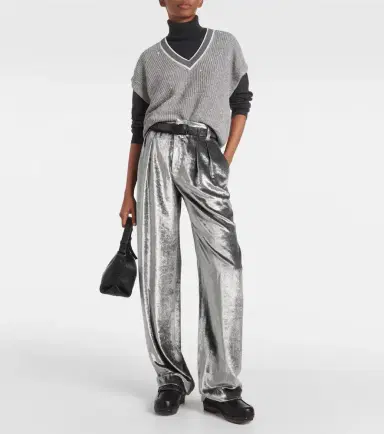 Brunello Cucinelli Velvet wide-leg pants | Thumbnail 6 Brunello Cucinelli Velvet wide-leg pants | Thumbnail 6