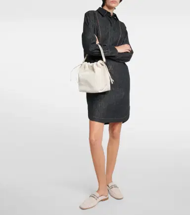 Brunello Cucinelli Denim shirt dress | Thumbnail 3 Brunello Cucinelli Denim shirt dress | Thumbnail 3