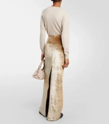 Brunello Cucinelli High-rise velvet maxi skirt | Thumbnail 5 Brunello Cucinelli High-rise velvet maxi skirt | Thumbnail 5