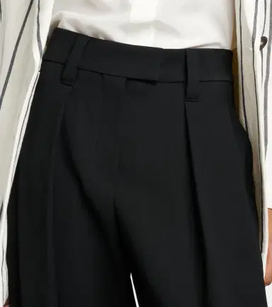 Brunello Cucinelli High-rise gabardine wide-leg pants | Thumbnail 2 Brunello Cucinelli High-rise gabardine wide-leg pants | Thumbnail 2