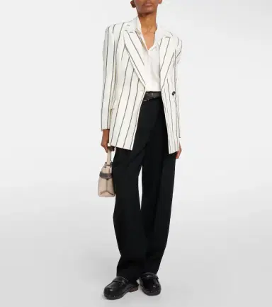 Brunello Cucinelli High-rise gabardine wide-leg pants | Thumbnail 6 Brunello Cucinelli High-rise gabardine wide-leg pants | Thumbnail 6