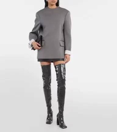Amina Muaddi Marine Stretch 95 latex over-the-knee boots | Thumbnail 4 Amina Muaddi Marine Stretch 95 latex over-the-knee boots | Thumbnail 4