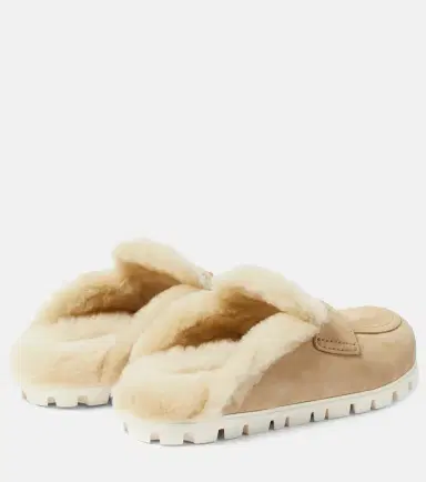 Miu Miu Shearling-lined suede slippers | Thumbnail 2 Miu Miu Shearling-lined suede slippers | Thumbnail 2