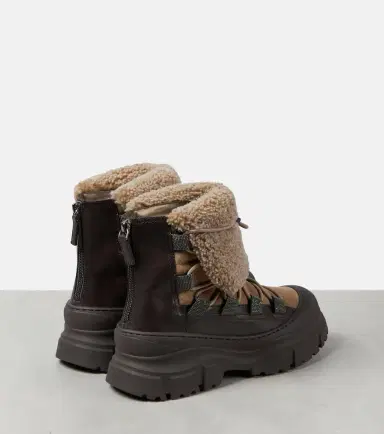 Brunello Cucinelli Shearling-lined suede ankle boots | Thumbnail 2 Brunello Cucinelli Shearling-lined suede ankle boots | Thumbnail 2