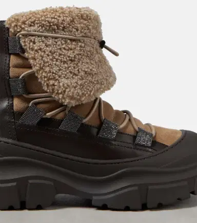Brunello Cucinelli Shearling-lined suede ankle boots | Thumbnail 4 Brunello Cucinelli Shearling-lined suede ankle boots | Thumbnail 4