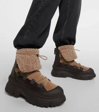 Brunello Cucinelli Shearling-lined suede ankle boots | Thumbnail 6 Brunello Cucinelli Shearling-lined suede ankle boots | Thumbnail 6