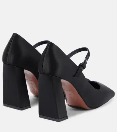 Amina Muaddi Charlotte 95 satin pumps | Thumbnail 4 Amina Muaddi Charlotte 95 satin pumps | Thumbnail 4