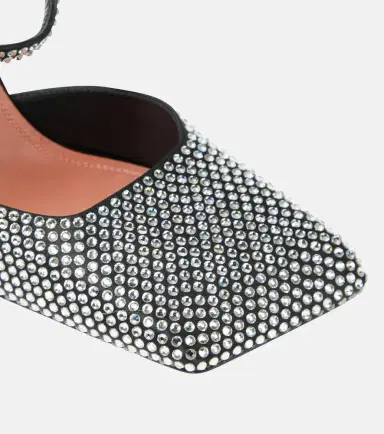 Amina Muaddi Charlotte 95 embellished satin pumps | Thumbnail 3 Amina Muaddi Charlotte 95 embellished satin pumps | Thumbnail 3