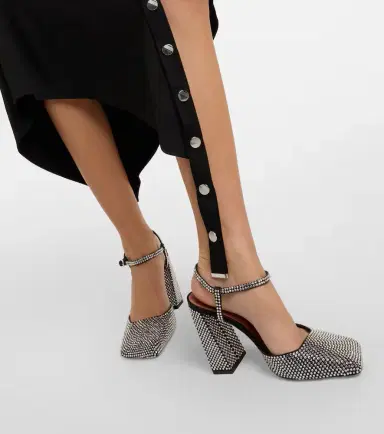 Amina Muaddi Charlotte 95 embellished satin pumps | Thumbnail 6 Amina Muaddi Charlotte 95 embellished satin pumps | Thumbnail 6