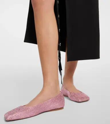Amina Muaddi Ane embellished satin ballet flats | Thumbnail 6 Amina Muaddi Ane embellished satin ballet flats | Thumbnail 6