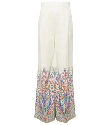 Etro Printed cotton-blend wide-leg pants | Thumbnail 1 Etro Printed cotton-blend wide-leg pants | Thumbnail 1