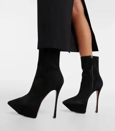 Amina Muaddi Yigit 150 suede ankle boots | Thumbnail 6 Amina Muaddi Yigit 150 suede ankle boots | Thumbnail 6