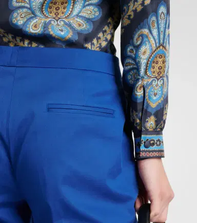 Etro High-rise cotton-blend slim pants | Thumbnail 2 Etro High-rise cotton-blend slim pants | Thumbnail 2